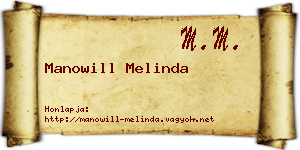 Manowill Melinda névjegykártya